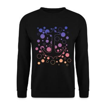 Anker - Unisex Pullover - Schwarz - Vorne - Alina (178cm) & Michal (187cm)