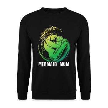 Meerjungfrau Seejungfrau Nixe Mutter - Unisex Pullover - Schwarz - Vorne - Alina (178cm) & Michal (187cm)