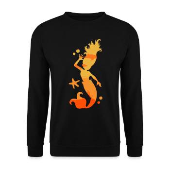 Mermaid mermaid mermaid fairy tale - Unisex Sweatshirt - black - Front - Alina (178cm) & Michal (187cm)