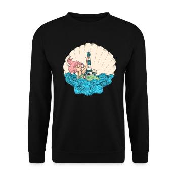 Sirène sirène sirène conte de fées - Sweat-shirt Unisexe - noir - Devant - Alina (178cm) & Michal (187cm)