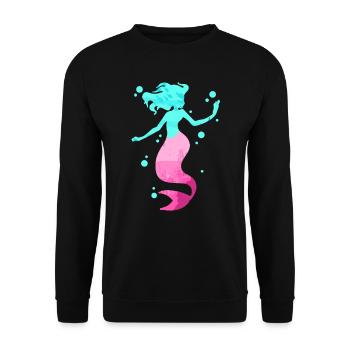 Mermaid mermaid mermaid fairy tale - Unisex Sweatshirt - black - Front - Alina (178cm) & Michal (187cm)