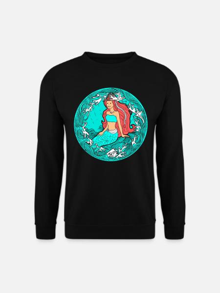 Meerjungfrau Seejungfrau Nixe Märchen - Unisex Pullover - Schwarz