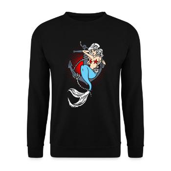 Sirène sirène sirène conte de fées - Sweat-shirt Unisexe - noir - Devant - Alina (178cm) & Michal (187cm)