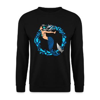 Mermaid mermaid mermaid fairy tale - Unisex Sweatshirt - black - Front - Alina (178cm) & Michal (187cm)