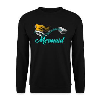 Mermaid mermaid mermaid fairy tale - Unisex Sweatshirt - black - Front - Alina (178cm) & Michal (187cm)