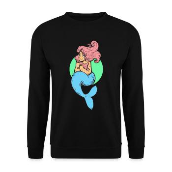 Mermaid mermaid mermaid fairy tale - Unisex Sweatshirt - black - Front - Alina (178cm) & Michal (187cm)