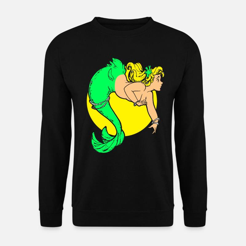 Meerjungfrau Seejungfrau Nixe Märchen - Unisex Pullover - Schwarz