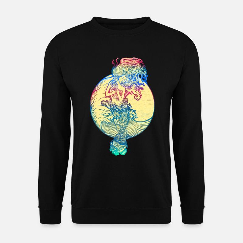 Meerjungfrau Seejungfrau Nixe Märchen - Unisex Pullover - Schwarz