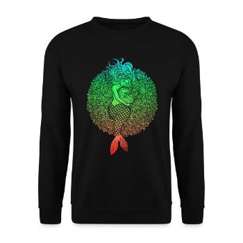 Sirène sirène sirène conte de fées - Sweat-shirt Unisexe - noir - Devant - Alina (178cm) & Michal (187cm)