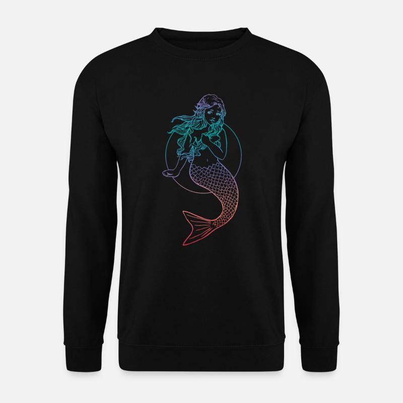 Meerjungfrau Seejungfrau Nixe Märchen - Unisex Pullover - Schwarz