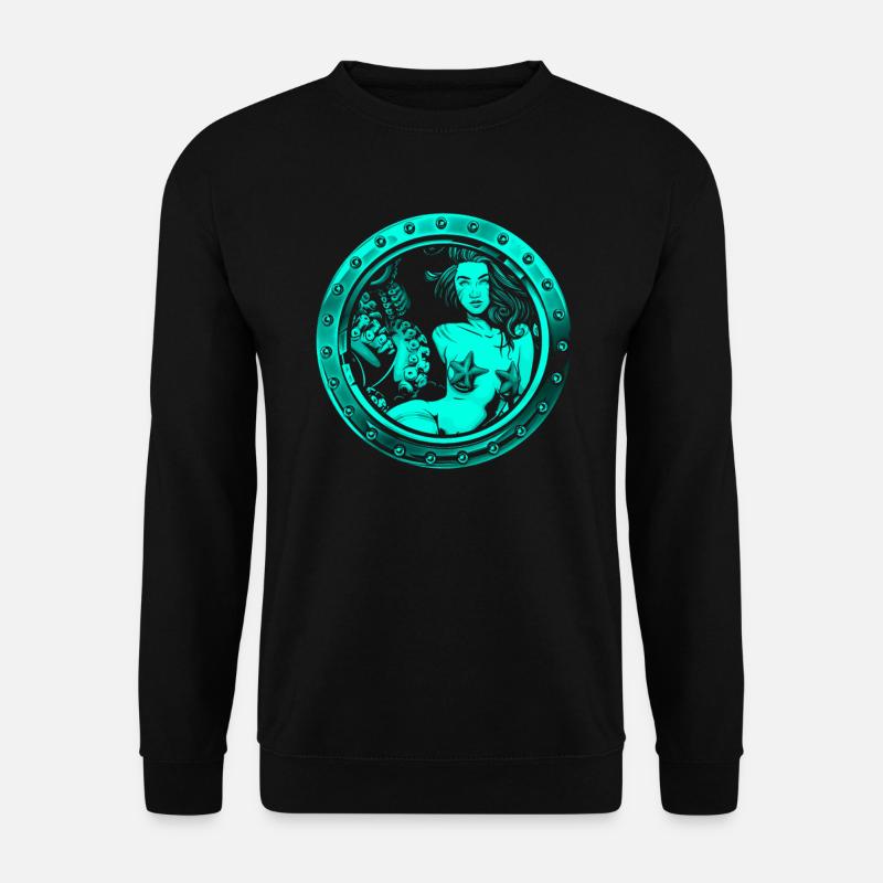 Meerjungfrau Seejungfrau Nixe Märchen - Unisex Pullover - Schwarz