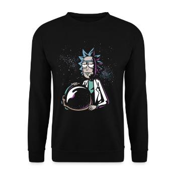 Rick and Morty Astronaut Helmet - Unisex Sweatshirt - black - Front - Alina (178cm) & Michal (187cm)