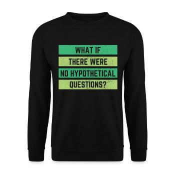 Philosophie Geschenk - Unisex Pullover - Schwarz - Vorne - Alina (178cm) & Michal (187cm)