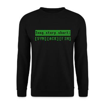 Lustiges System Administrator Geschenk - Unisex Pullover - Schwarz - Vorne - Alina (178cm) & Michal (187cm)