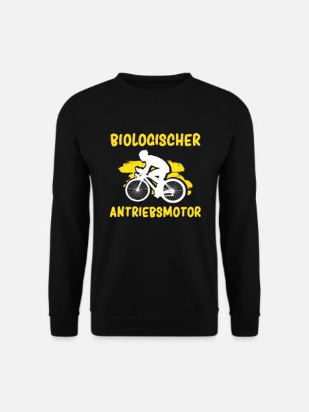 Biker Shirt · Fahrrad Helm · Bio Geschenk - Unisex Pullover - Schwarz