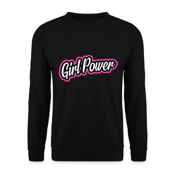 Girl Power Mädchen Power - Unisex Pullover - Schwarz - Vorne - Alina (178cm) & Michal (187cm)