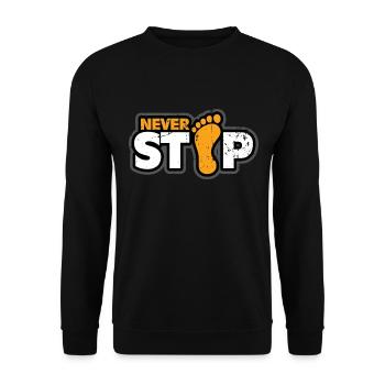 Pieds pied cadeau - Sweat-shirt Unisexe - noir - Devant - Alina (178cm) & Michal (187cm)