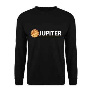 Jupiter Planet Gift Rings Red Spot - Unisex Sweatshirt - black - Front - Alina (178cm) & Michal (187cm)