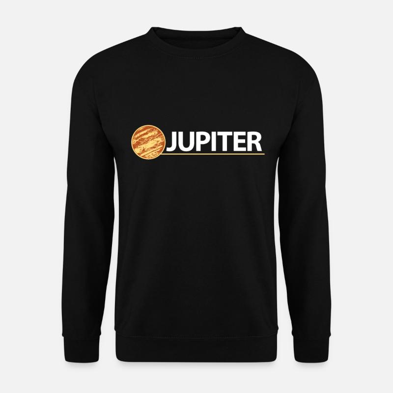 Jupiter Planet Geschenk Ringe Roter Fleck - Unisex Pullover - Schwarz