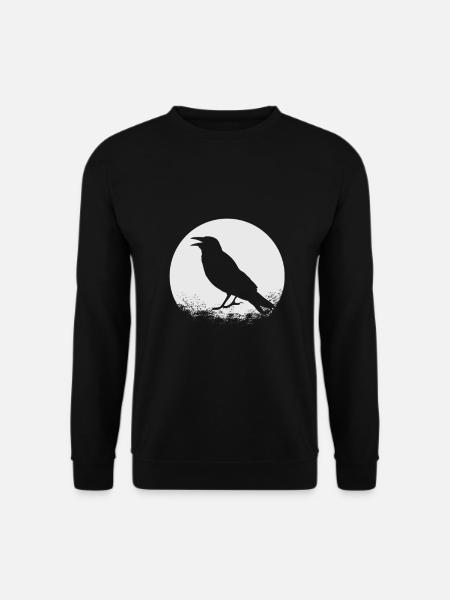 Krähe Geschenk Vogel - Unisex Pullover - Schwarz