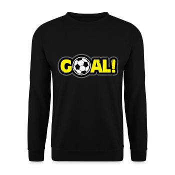 Fußball Geschenk Fussball - Unisex Pullover - Schwarz - Vorne - Alina (178cm) & Michal (187cm)