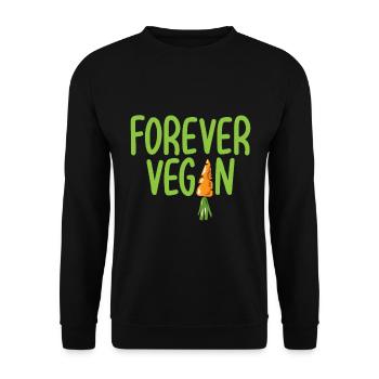 Vegan Geschenk Veganer liebe Tiere - Unisex Pullover - Schwarz - Vorne - Alina (178cm) & Michal (187cm)