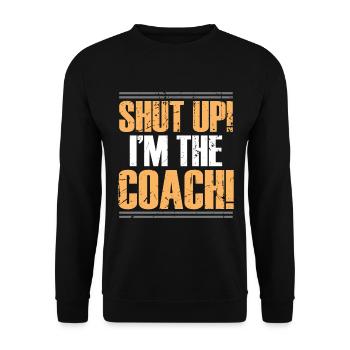 Coach Trainer Geschenk Sport - Unisex Pullover - Schwarz - Vorne - Alina (178cm) & Michal (187cm)