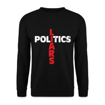 Anti Politics Gift Liar Corrupt - Unisex Sweatshirt - black - Front - Alina (178cm) & Michal (187cm)