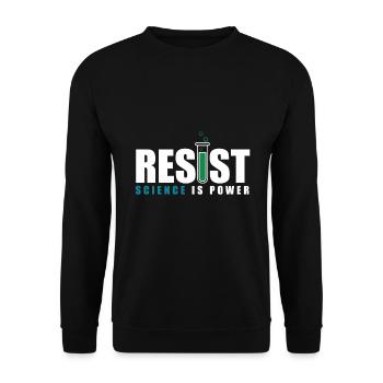 Science Gift Science - Unisex Sweatshirt - black - Front - Alina (178cm) & Michal (187cm)