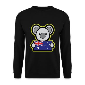 Koala Australien Geschenk Kinder Weihnachten - Unisex Pullover - Schwarz - Vorne - Alina (178cm) & Michal (187cm)