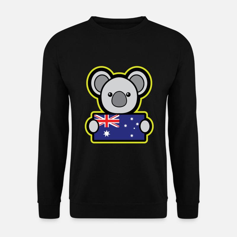 Koala Australien Geschenk Kinder Weihnachten - Unisex Pullover - Schwarz