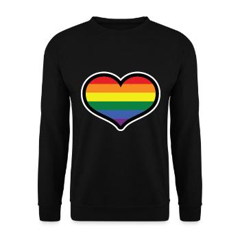 Cadeau LGBT CSD Pride Anniversaire Gay - Sweat-shirt Unisexe - noir - Devant - Alina (178cm) & Michal (187cm)