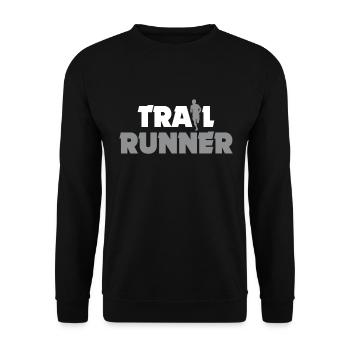Trail running gift trail running - Unisex Sweatshirt - black - Front - Alina (178cm) & Michal (187cm)