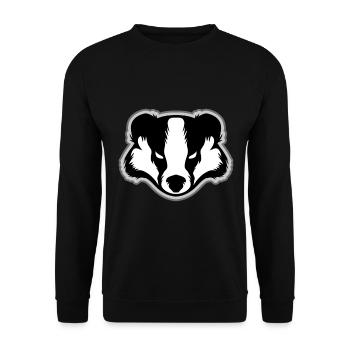Honigdachs Afrika Geschenk Dachs Zoo Tier - Unisex Pullover - Schwarz - Vorne - Alina (178cm) & Michal (187cm)