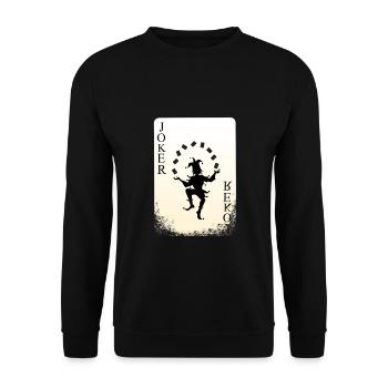 Cards Card Games Gift Skat Romme Mau Mau - Unisex Sweatshirt - black - Front - Alina (178cm) & Michal (187cm)