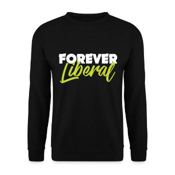 Liberal Gift Free Laws loose politics - Unisex Sweatshirt - black - Front - Alina (178cm) & Michal (187cm)