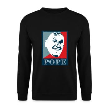 Pope gift Christianity Catholic - Unisex Sweatshirt - black - Front - Alina (178cm) & Michal (187cm)