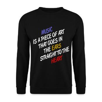 Music, art - Unisex Sweatshirt - black - Front - Alina (178cm) & Michal (187cm)