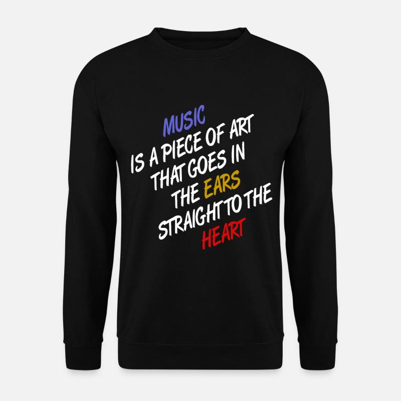 Musik, Kunst - Unisex Pullover - Schwarz