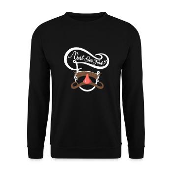 Vert Der Ferk Geschenk Koch T-Shirt Küchenchef - Unisex Pullover - Schwarz - Vorne - Alina (178cm) & Michal (187cm)