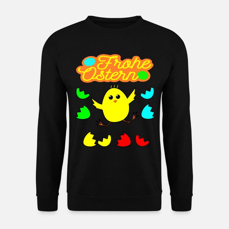 Ostern - Frohe Ostern - Küken - Unisex Pullover - Schwarz