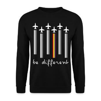 Avions avion | be different - Sweat-shirt Unisexe - noir - Devant - Alina (178cm) & Michal (187cm)