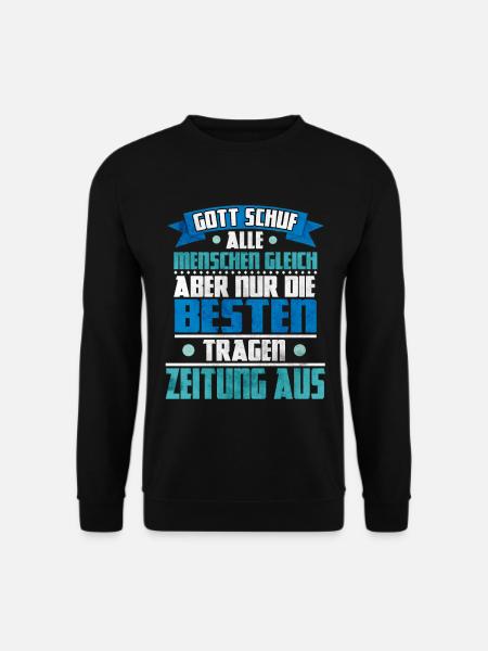 Zeitung Austragen Zeitungsausträger T-Shirt - Unisex Pullover - Schwarz