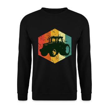 Tractor T-shirt - Unisex Sweatshirt - black - Front - Alina (178cm) & Michal (187cm)