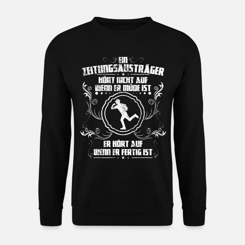 Zeitungsausträger Zeitungszusteller T-Shirt - Unisex Pullover - Schwarz