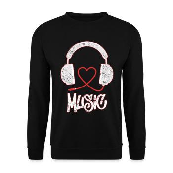 J'AIME LA MUSIQUE T-SHIRT - Sweat-shirt Unisexe - noir - Devant - Alina (178cm) & Michal (187cm)