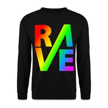 Rave Rainbow Lgbt - Unisex Sweatshirt - black - Front - Alina (178cm) & Michal (187cm)