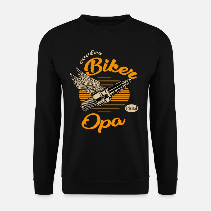 cool biker grandpa - Unisex Sweatshirt - black