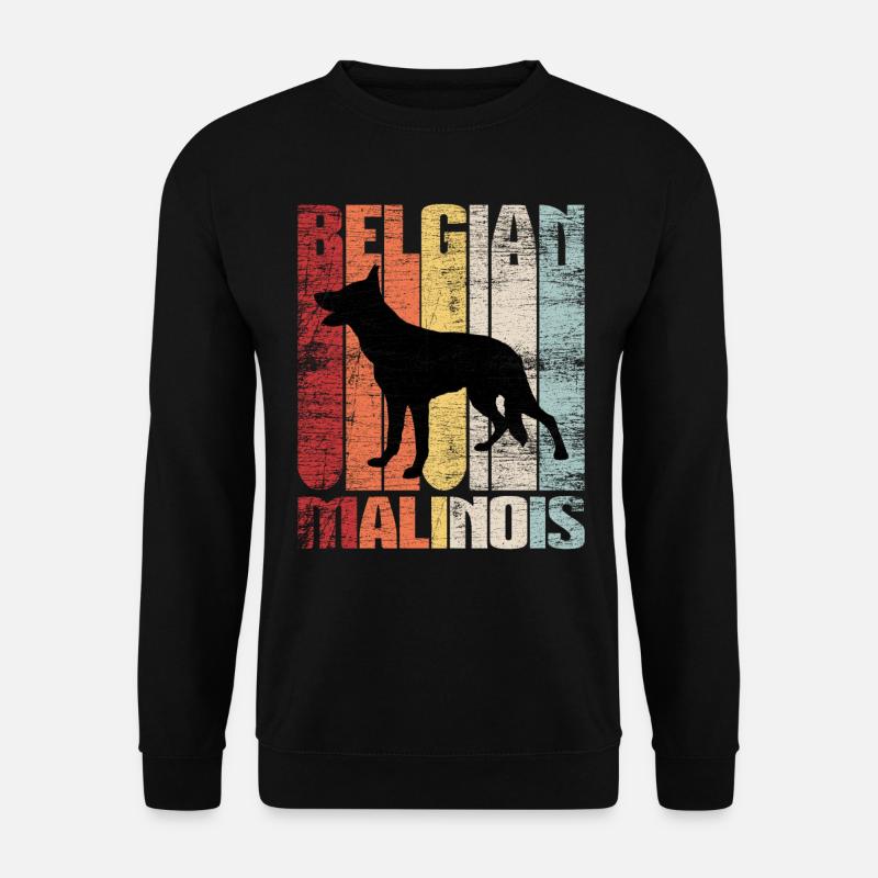 Belgian Malinois Retro - Unisex Pullover - Schwarz