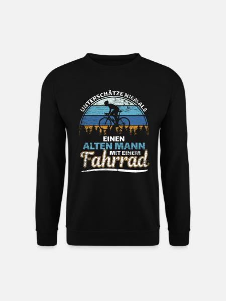 Alter Mann Fahrrad Geschenk - Unisex Pullover - Schwarz